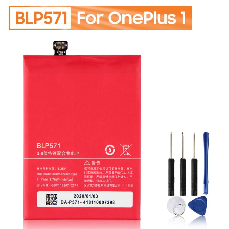 OnePlus originale Batteria di Ricambio BLP657 Per OnePlus 6 6T 7 7T BLP699 7 Pro 7T Pro OnePlus 5 5T BLP571 Per OnePlus 1 2 3 3T: BLP571 For OnePlus 1