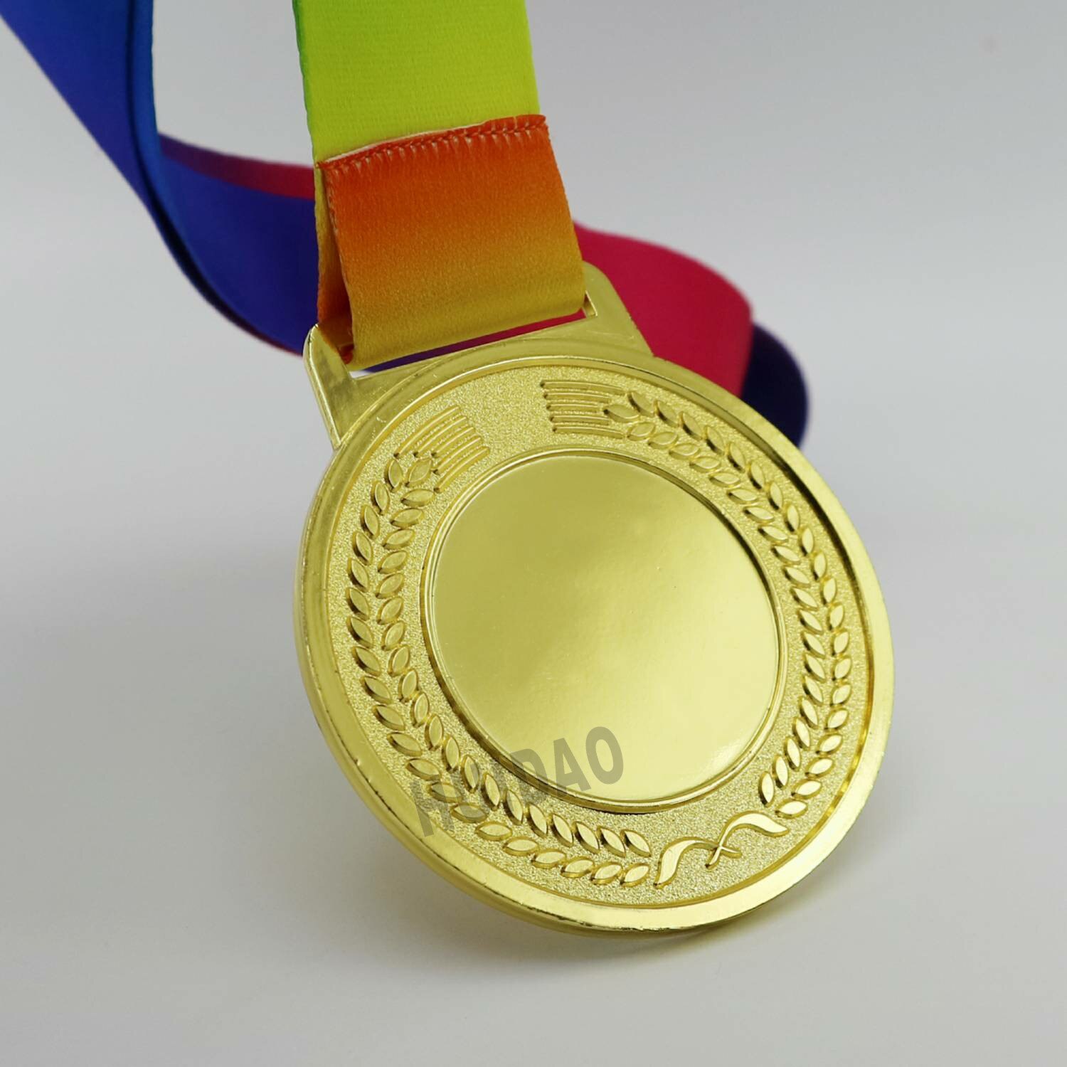 1PCS Women Volleyball Medal In Gold Color and Soft Enamel Process,Metal Medal with Colorful Ribbon