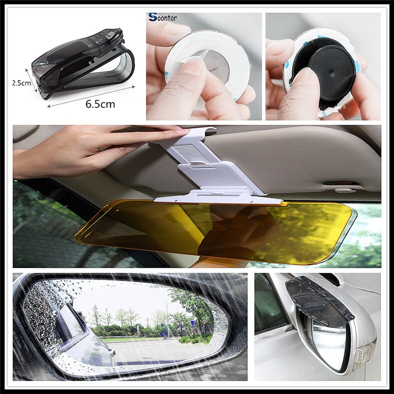 Auto Sonnenlicht Spiegel sonne glas regen augenbraue Clip Film für Hyundai Akzent Azera Elantra Solaris Verna Santa Fe IX45 Sonate