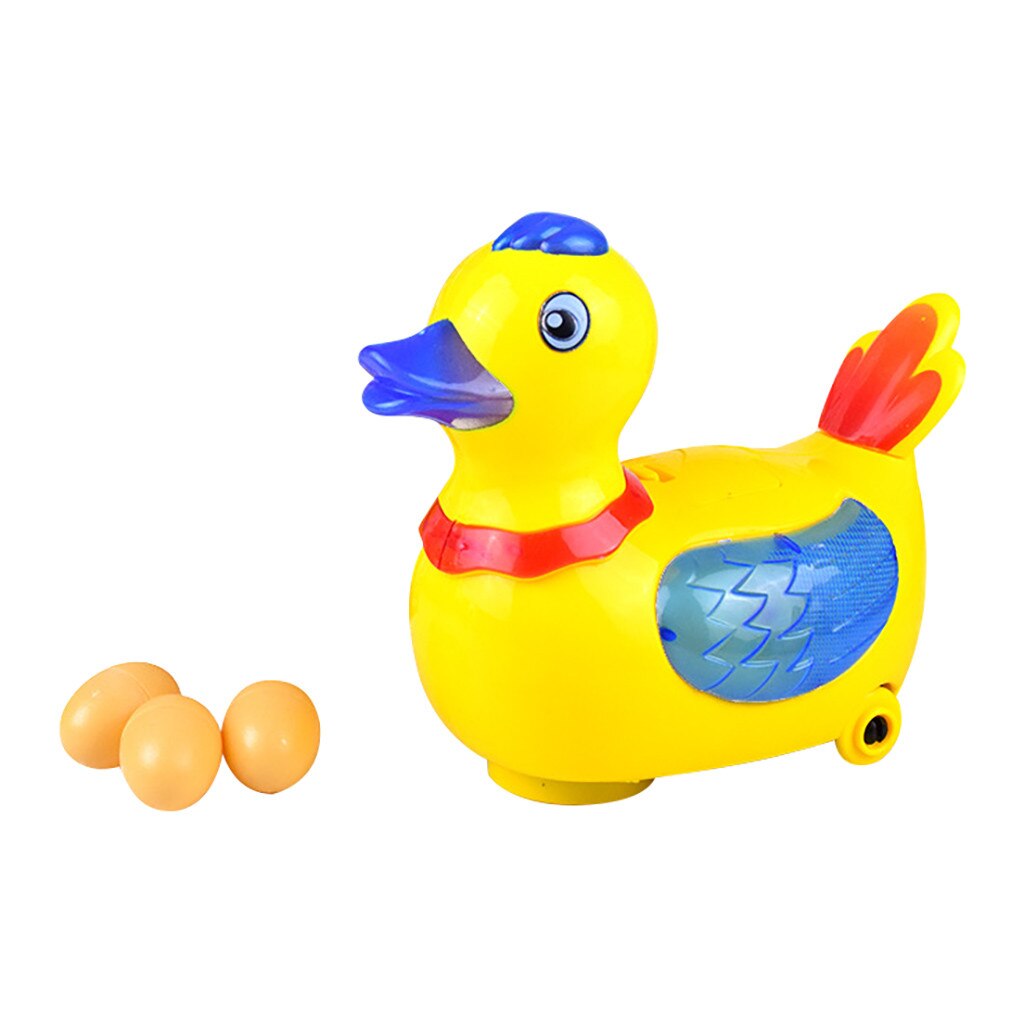 Dansen Legt Eieren Kip Speelgoed Grappige Pop Ruwe Hens Zal Leggen Eieren Van Kippen Crazy Zingen & Dansen Elektrische Huisdier pluche Speelgoed: Duck with 3 eggs