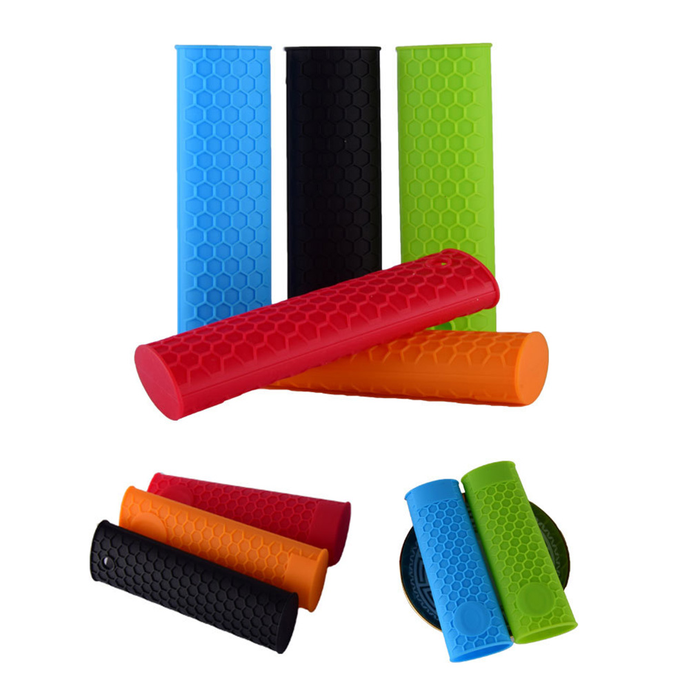 4 Pcs Pot Handvat Houder Siliconen Antislip Hittebestendige Mouw Grip Pan Handvat Cover Pannenlap Voor Metalen Frituren pannen Koekenpannen