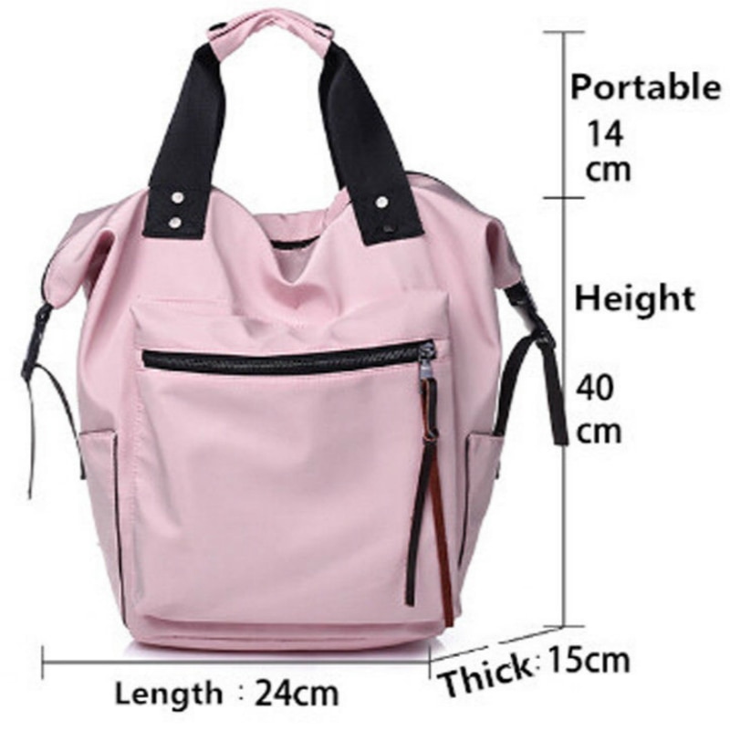 Mochila feminina multifuncional, bolsa de ombro portátil antirroubo estilo universitário saco do saco