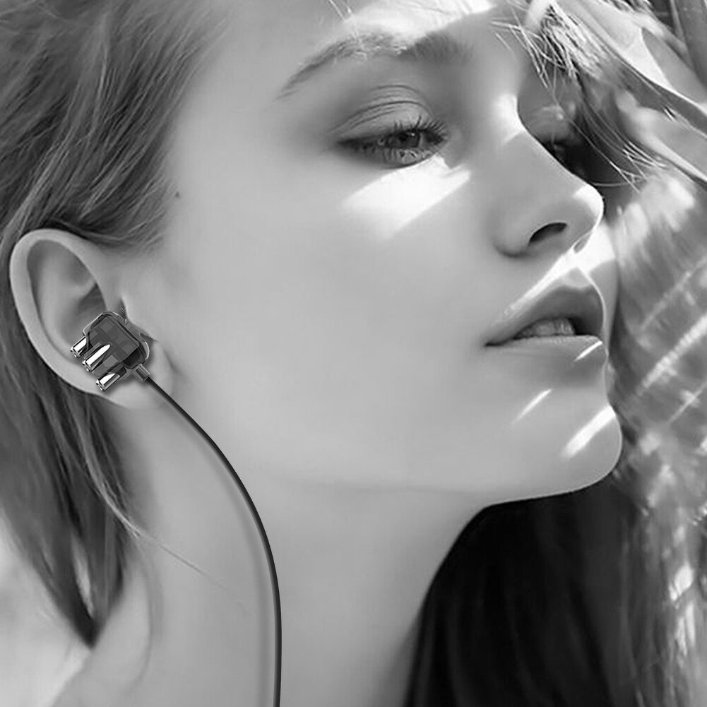In-ear dual coil tung bas hifi-ljud sporthörlur med mikrofon för huawei