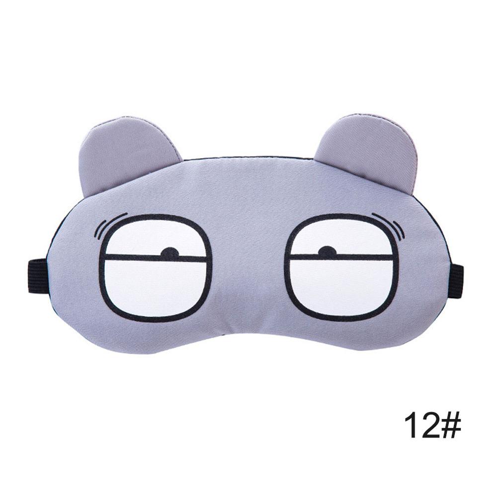 1pc Cute Cartoon Expression Eye Mask Soft Funny Sleeping Mask Cover Travel Relax Eye Band Eyepatch Aid Kids Protective Blindfold: 12