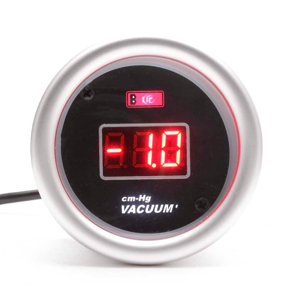 Universal 12v Car Auto 2" (52mm) Digital Vacuum Gauge (Cm-Hg) Red Back Light Vacuum meter