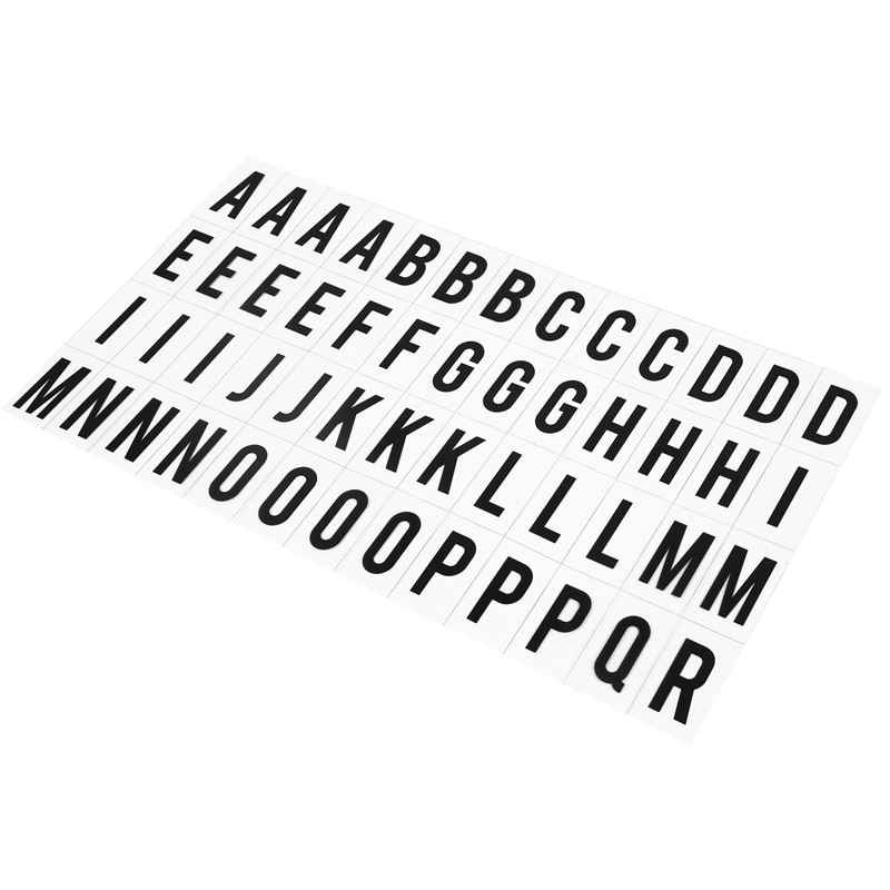 104 pièces cinématique Lightbox remplacement lettres et chiffres signes noir pour A4 éclairer boîte aux lettres signe Message Board 65.4x35mm(LED