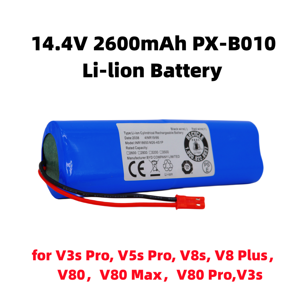 Original Li-Löwe-Akku für ILIFE V3s Profi, V5s Profi, V8s, V8 Plus, V80, V80 Max, V80 Profi, V3s Max 18650 2600 mAh 14,4 V PX-B010