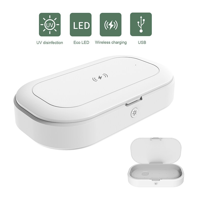 mobile phone wireless charger portable ultraviolet light uvc sterilizer UV box