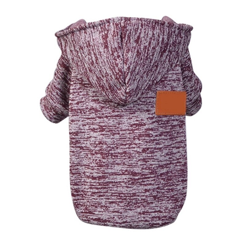 Pet Dog Hoodies Winter Warm Dog Coat Soft Pet Dog Clothes Jacket Puppy Coat Hoodie Sweatshirts Pet Clothing: Purple / XL