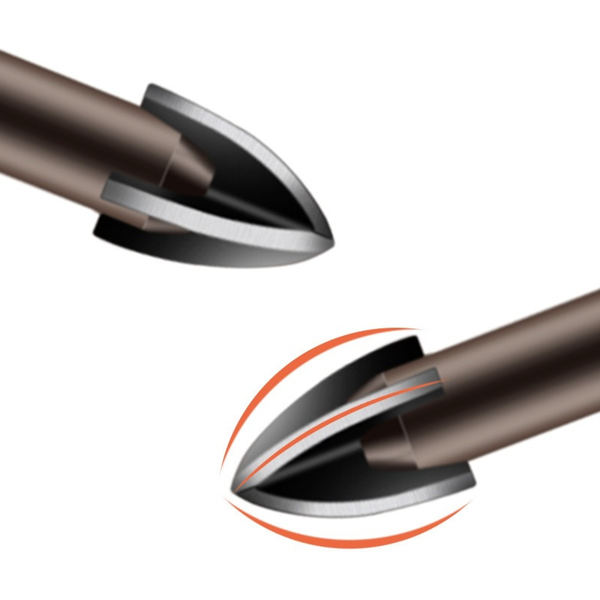 Kolmio 3/12mm poranteräsarja työkalut risti kuusioporanterä keraaminen laatta lasi keraaminen betoni reiänavaaja metalliseos lasi poranterä