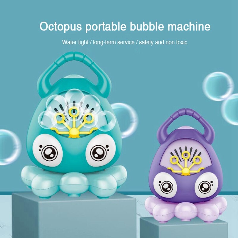 Bubble Machine - Bubble Machines Voor Kinderen Peuters Met Muziek & Licht Automatische Draagbare Bubble Blower Octopus Bubble Maker