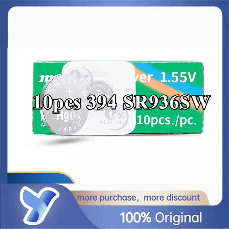 10pcs 377 364 371 321 394 395 317 335 362 SR516SW SR616SW SR716SW SR916SW SR626SW SR621SW SR920SW 1.55V Murata Battery Capacitor: green