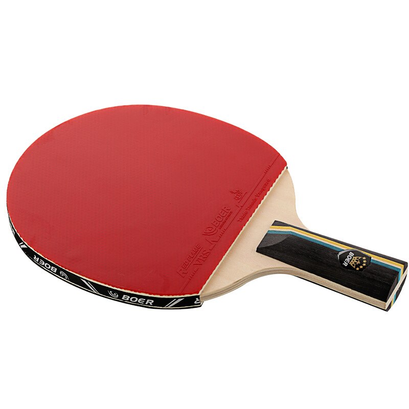 2019 New BOER 1 pezzo 7 strati racchetta da Ping-Pong in tiglio racchetta lunga con manico corto racchetta da Ping Pong con borsa