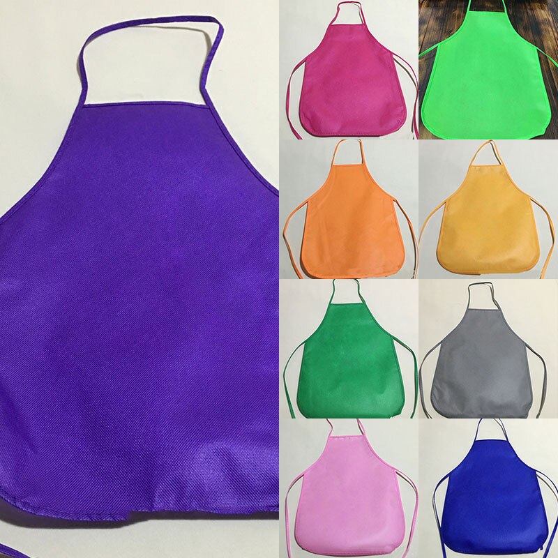 Unisex Colorful Children Aprons Waterproof Non-Woven Fabric Painting Kids Apron for Activities Art Painting Class Craft