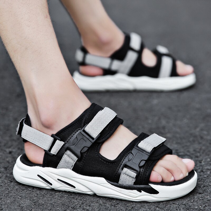 Mode Vrije Tijd Zomer Sandalen voor Mannen Canvas Basic Lage Strand Sandalen Basic Voor Achter Band Gemengde Kleuren Ademend Schoenen