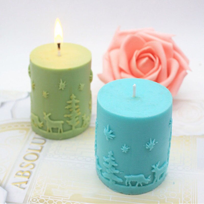 3D Siliconen Zeep Mal Kerstboom Elanden Sneeuw Mallen Fondant Taart Decoreren Gereedschappen Chocolade Candy Bakvorm Klei Ambachten