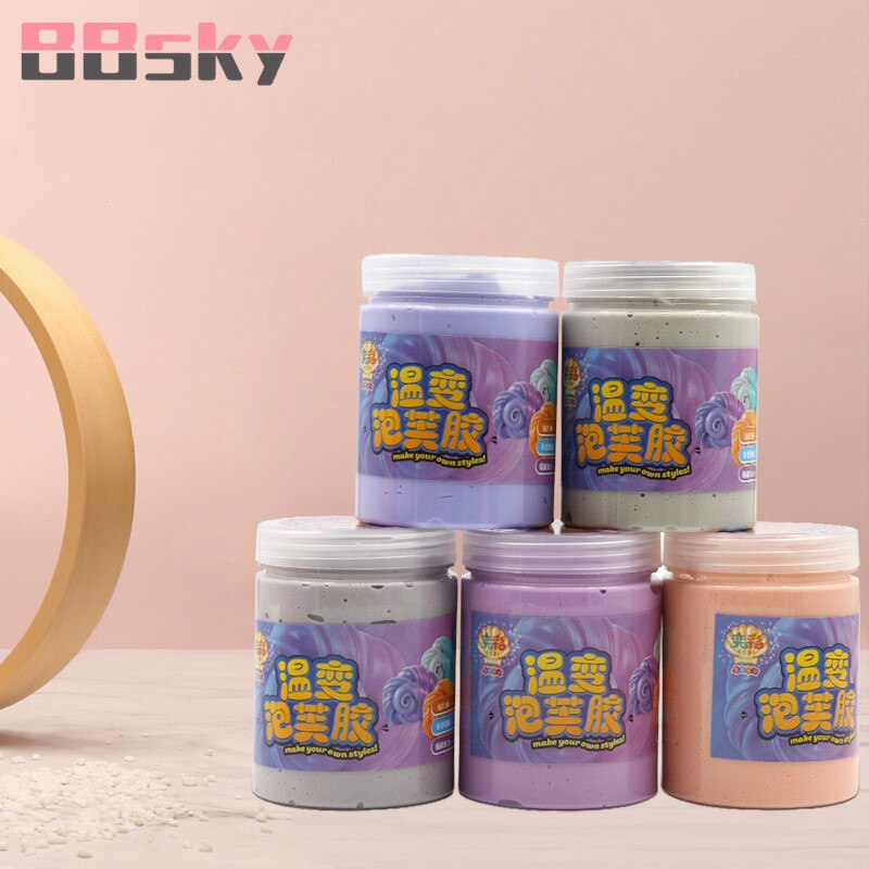 BBSKY 100G Super Licht Polymer Ton Temperatur Änderungen Farbe freundlicher Früer Bildung Spielzeug DIY Farbige Schlamm zu Filtern C199
