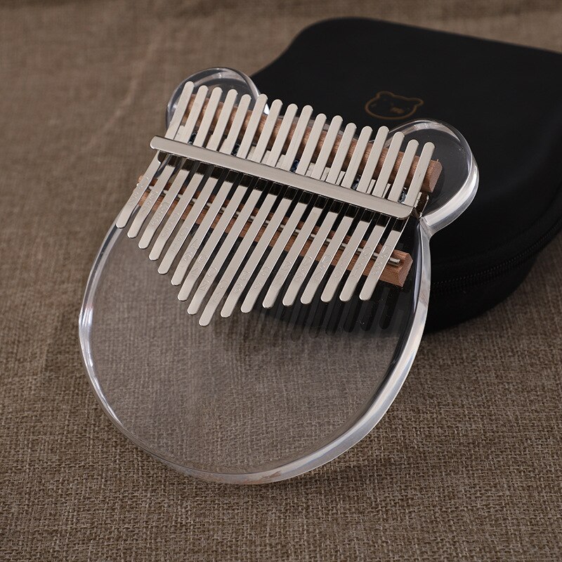 Kristal Transparante Duimen-Up Kalimba 21 Karin Bakaling Ba Piano Beginner 17-Tone Kabalin Vinger Piano: Bear  Blank  Gift Bag