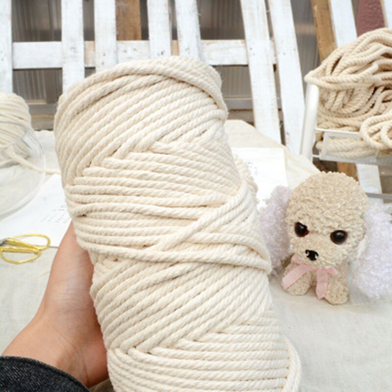 3mm 4mm 5mm 6mm Macrame Rope Twisted String Cotton... – Grandado