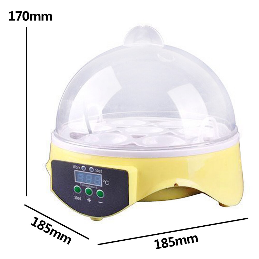 Mini 7 Egg Incubator poultry Hatchery Machine Automatic Brooder Digital Temperature Control Hatch For Chicken Duck Birds Quail