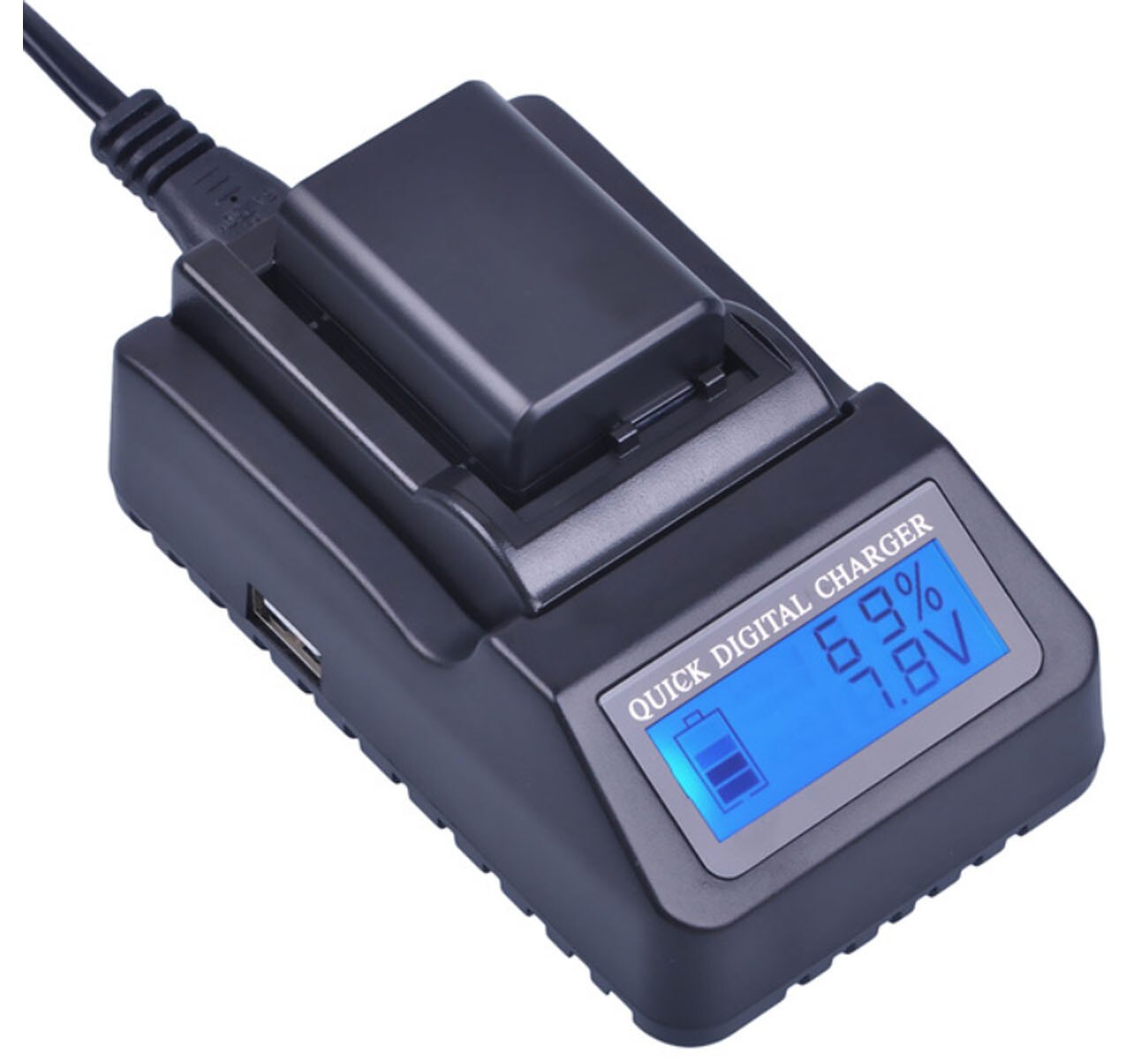 Battery Charger for Panasonic NV-DS30, NV-DS33, NV-DS35, NV-DS37, NV-DS38, NV-DS50, NV-DS55, NV-DS60, NV-DS65 Camcorder