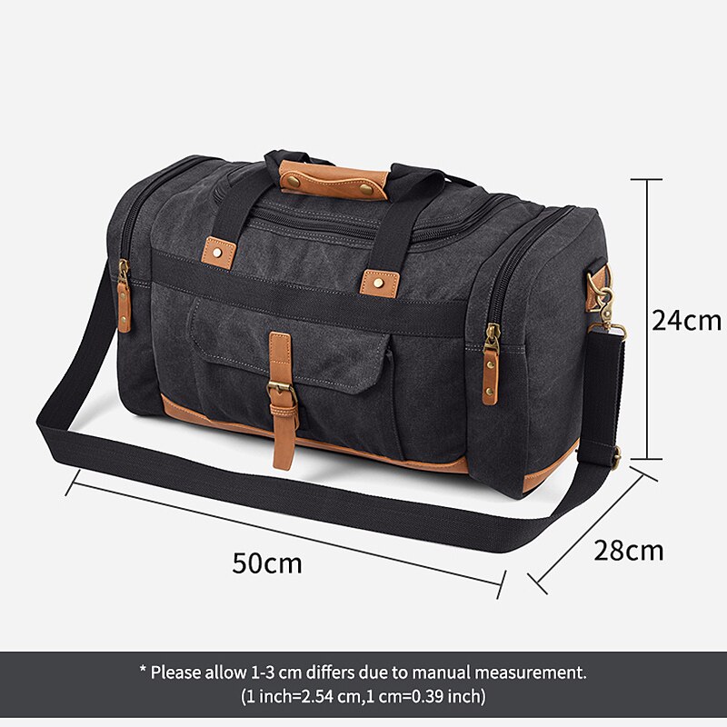 Canvas Handbag Men Travel Bag Khaki Male Shoulder Large Capacity Waterproof Scratchproof Weekend Bag Crossbody Bags