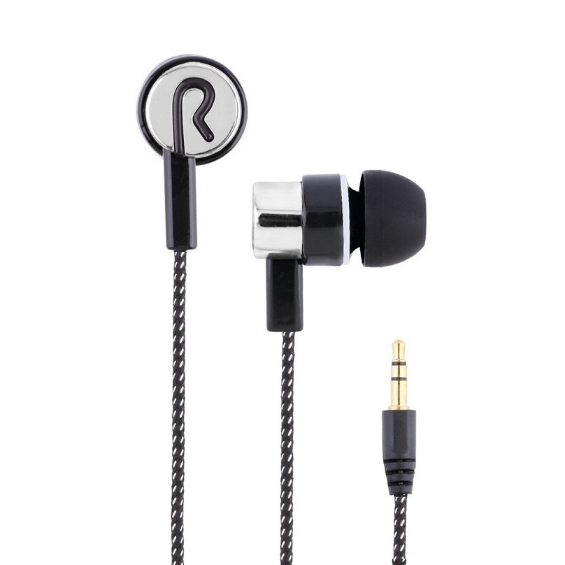 3.5mm Stereo Geweven Fiber Doek Lijn Headset Apparaat Metal Koptelefoon Jack