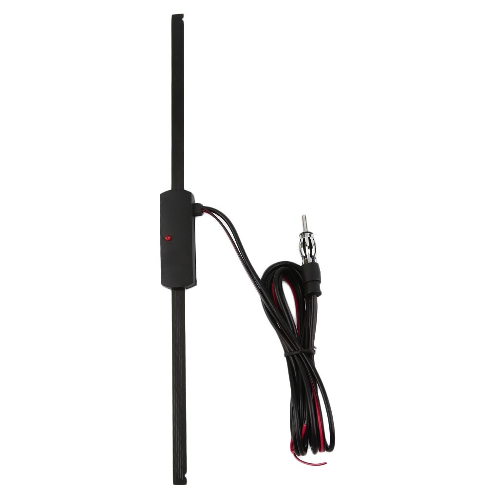 2018 vendita calda Auto Antenna Booster Car Elettronico FM/AM Radio Antenna Parabrezza 12V Nero Trasporto di Goccia