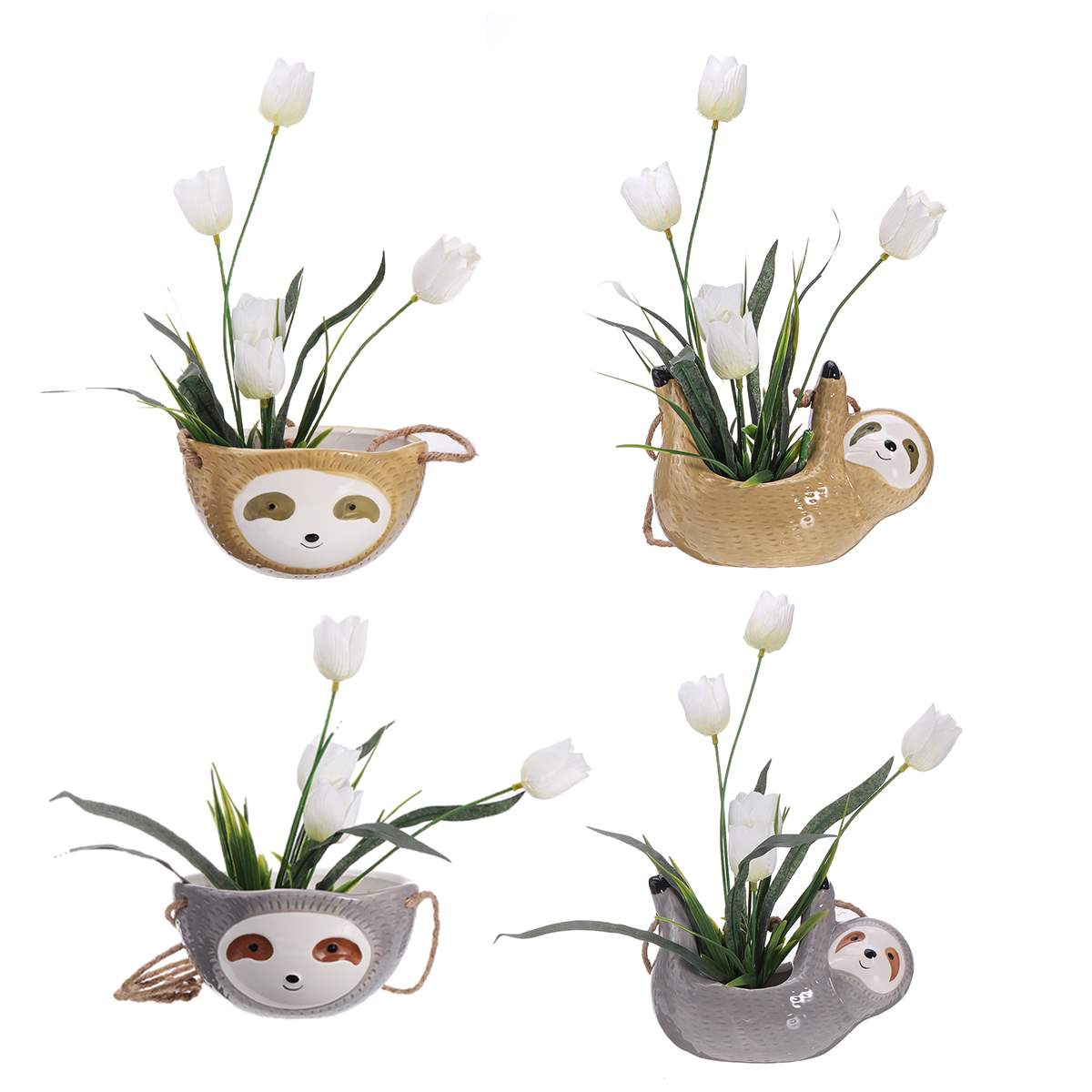 Luiaard bloempot dieren plantenpot hangende plantenbak keramische potten voor planten huis tuin hangplant scindapsus chlorophytum pot