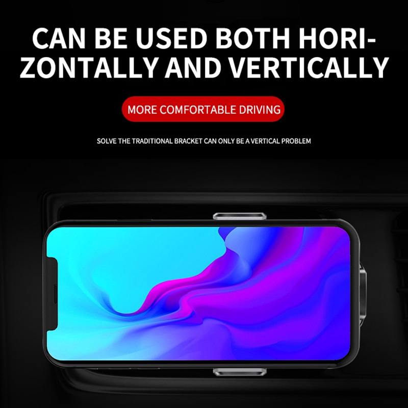 Trådløs biloplader 10w hurtigopladning til iphone 11 pro automatisk montering infrarød sensor oplader induktionstelefonholder i bil