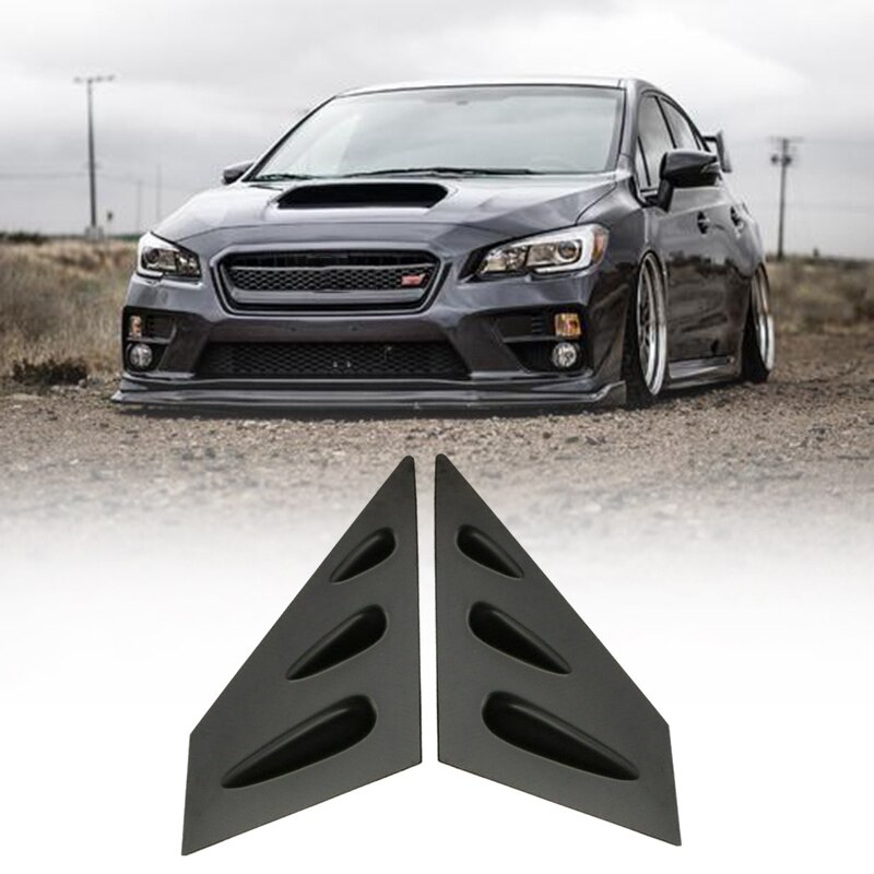 Car ABS Matte Black Side Window Louver Window Shutter Cover Trim for Subaru WRX STi