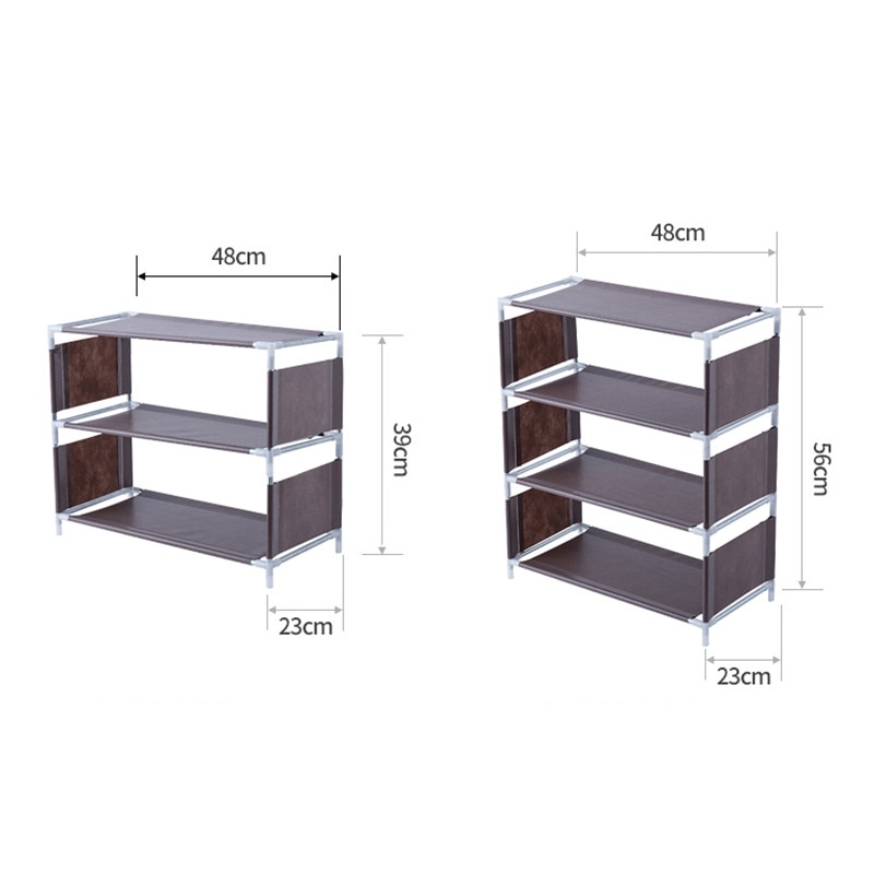 DIY 3/4/5 Multi-Layers Shoe Rack Organizer Stand Rack Multi-Functional Solid Shelves Modern Shoe Living Bedroom Storage Racks