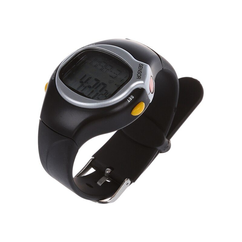 Sport Pulse Heart Rate Monitor Calories Counter Fitness Wrist Watch Black