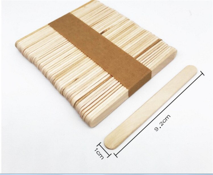 50Pcs/Set Popsicle Sticks Natural Wooden Pop Popsicle Sticks 9.2CM Length Wood Craft Ice Cream Sticks Popsicl Accesorios
