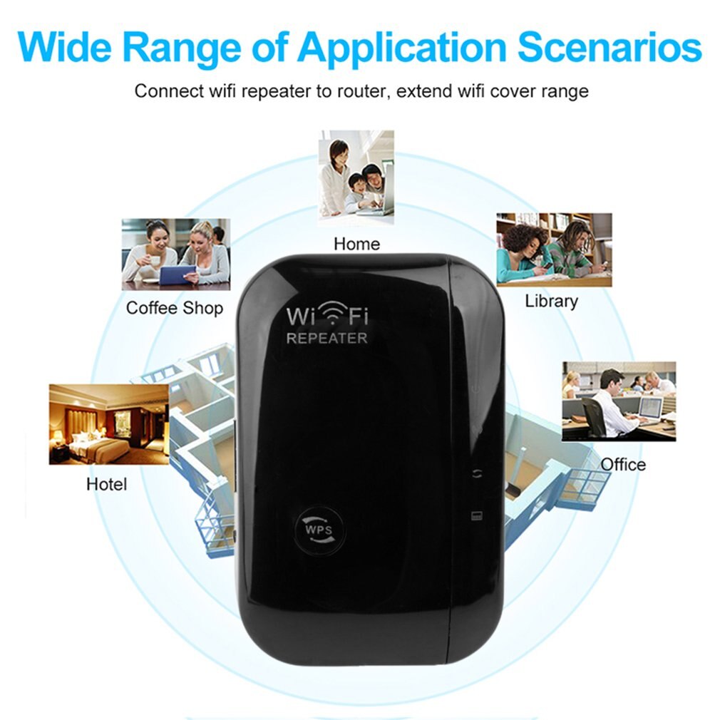 Wireless WiFi Repeater WiFi Extender 300Mbps Router WiFi Signal Amplifier WiFi Booster Long Range Wi-Fi Repeater Access Point