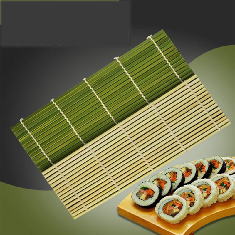 27 Cm Groen Sushi Rolling Roller Bamboe Sushi Mat Onigiri Rice Roller Hand Maker Sushi Gereedschap Japanse Voedsel Beto Accessoires