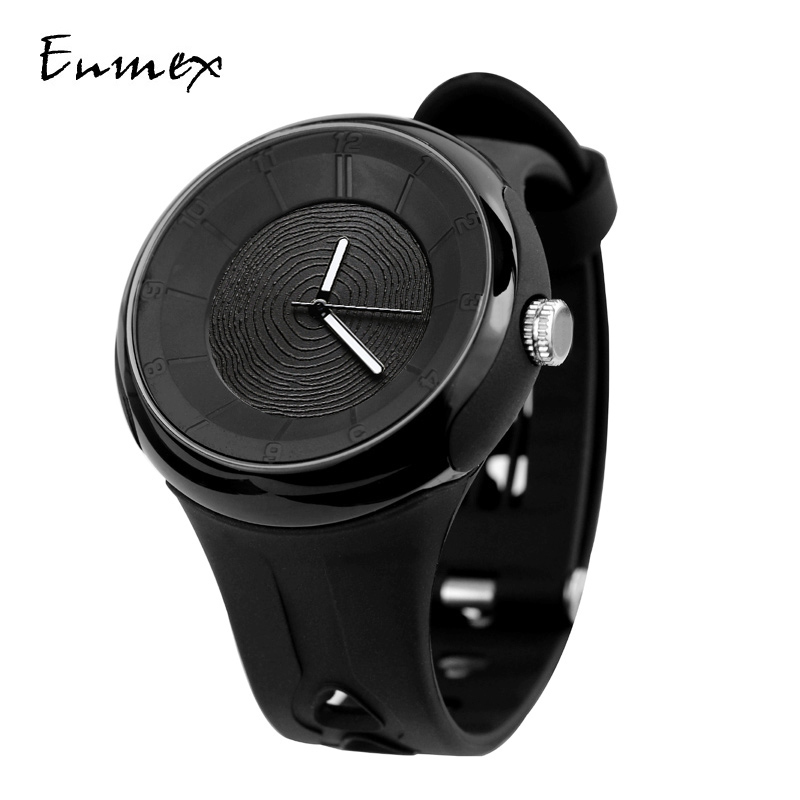 men's Enmex industrial wristwatch digital light sports quartz watches: Red
