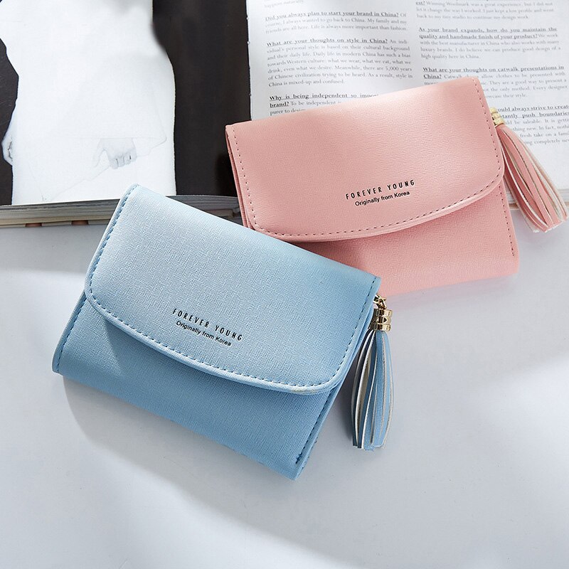 Tassel Women's Wallet With Card Holder Coin Purse Short Wallets Female Brand Ladies Purse Cover Carteira