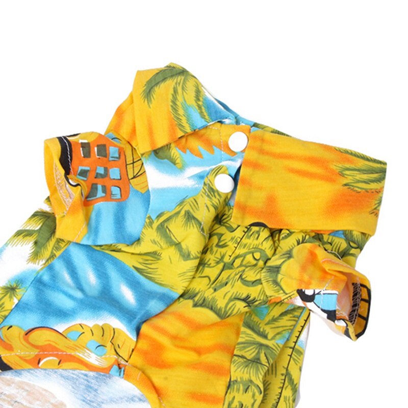 Chien vêtements été plage chemise chien mignon imprimé Hawaii plage décontracté animal voyage chemise ananas Floral à manches courtes chien chat Blouse