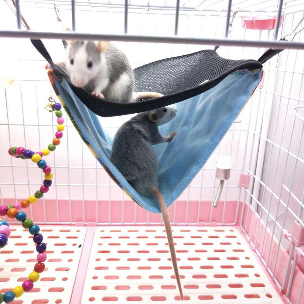 Hamster Haak Hangmat Chinchilla Fretten Double-Layer Ademend Mesh Opknoping Bed Nest Kleine Huisdier Comfort Koel Bed