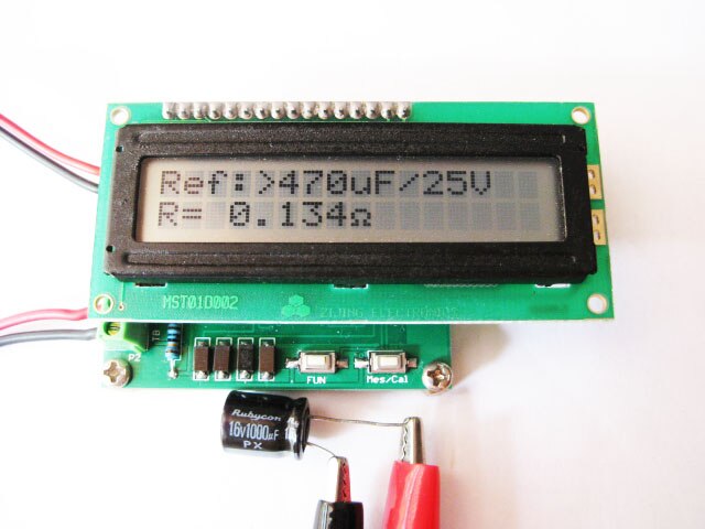 ESR kondensator linie Detektor Tester milliohm ESR tabelle tabelle +