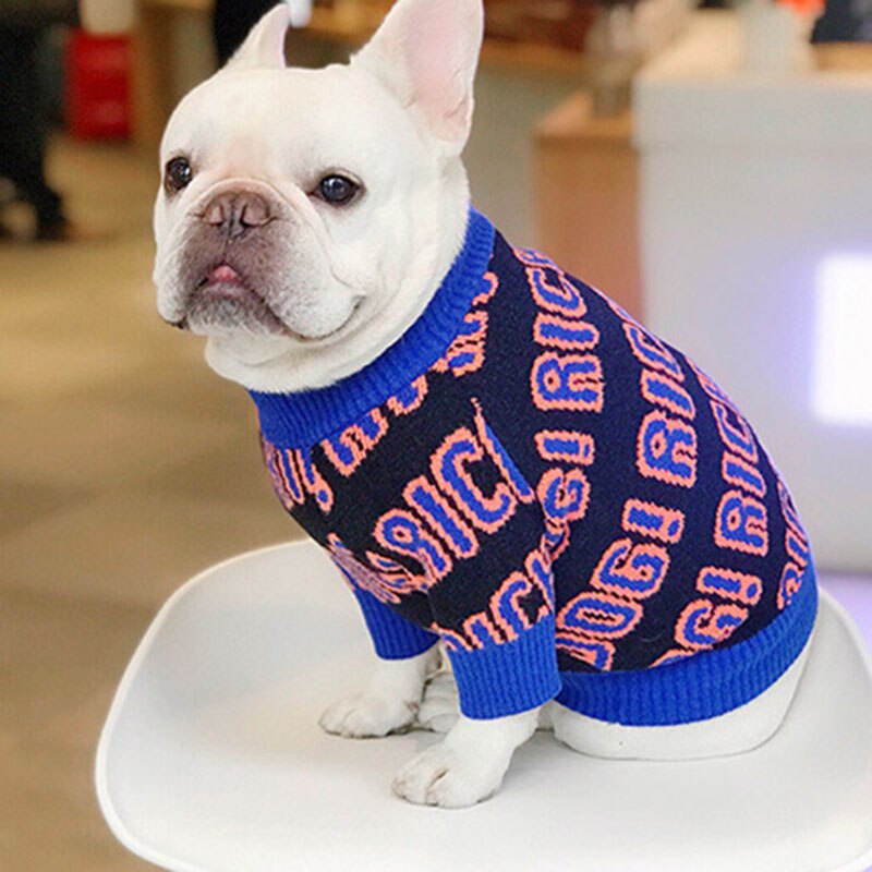 Suéter de perro francés mascota Bulldog ropa de invierno ropa de perro Teddy Schnauzer Shiba Inu Bichon invierno cálido perro rechoncho suéter
