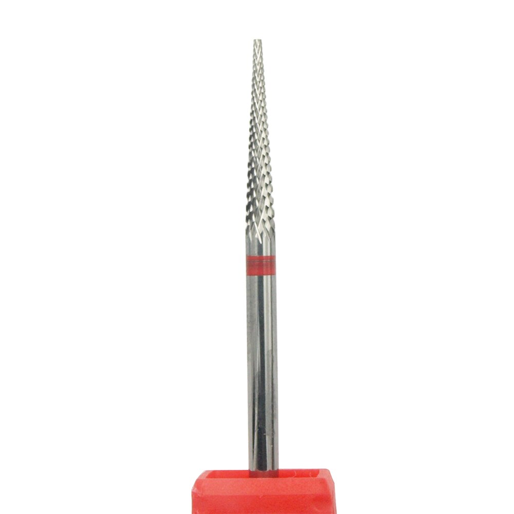 Broca de carburo de aguja para uñas, máquina eléctrica de manicura, equipo de limpieza de cutículas, accesorios de pedicura, herramientas: 300302Red