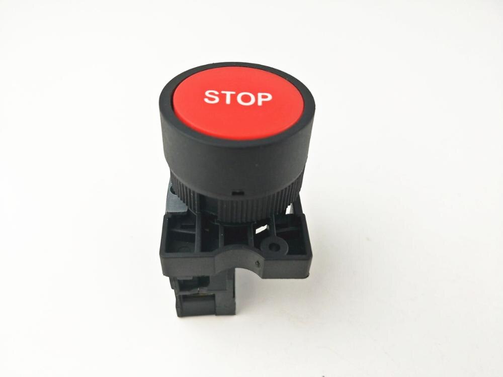 Self reset button switch 22mm start stop button with the arrow symbol XB2 flat touch switch button: Stop