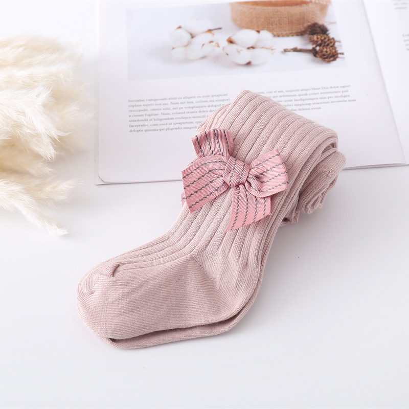 0-24m crianças bebê meninas collants 6 cores moda bowknot meia-calça à moda para crianças meninas: Rosa / 2-4 Years