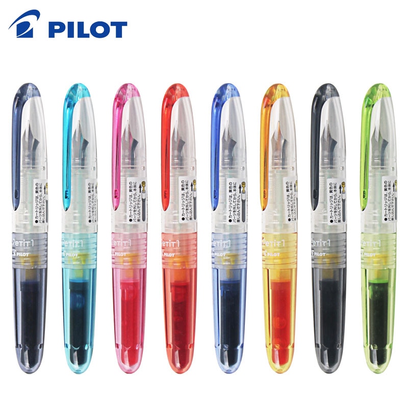 SPN-20F de pluma estilográfica japonesa para niños, 1 unidad, papelería para estudiantes, Mini bolsa de tinta intercambiable, Color especial