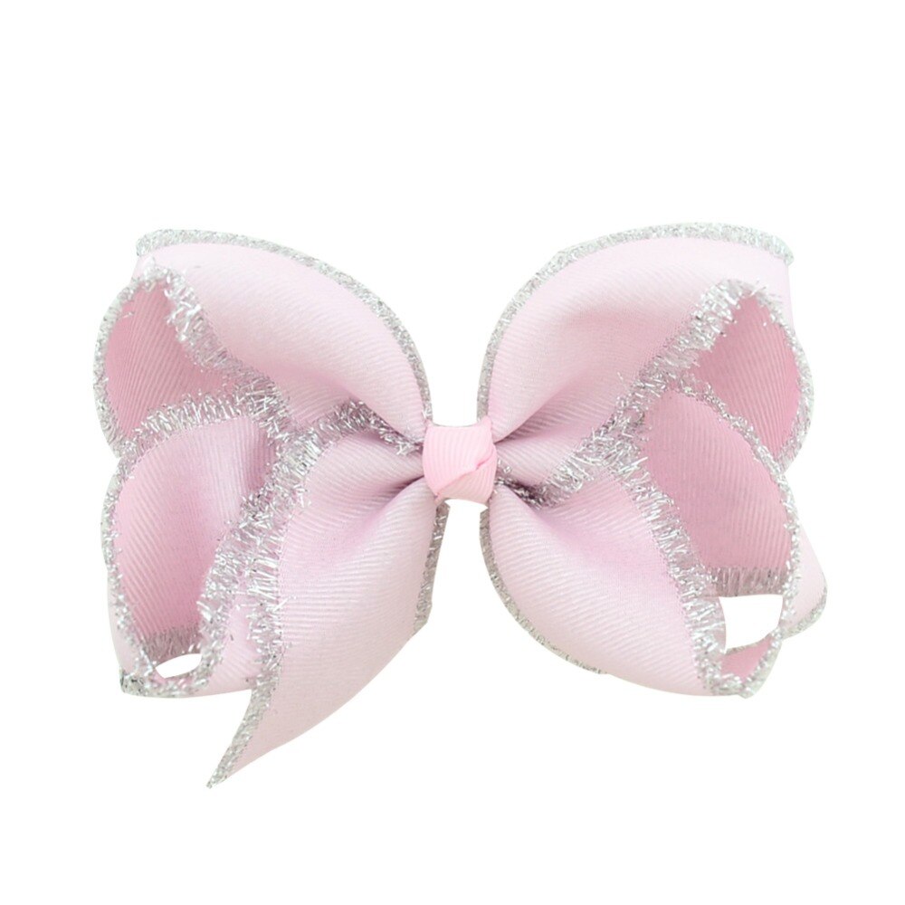 Lazos para el cabello para niñas, 1 pieza, 4 pulgadas, Boutique, dorado, cinta de lazo anudado sólido, accesorios hechos a mano con Clip de cocodrilo, 889
