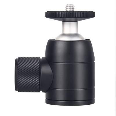 Mini rótula de trípode con tornillo base giratoria para teléfono, cámara de bola de 360 grados, rotación de 360, cabezal de trípode panorámico, Astronomía dslr, 1 \ 4: Plata