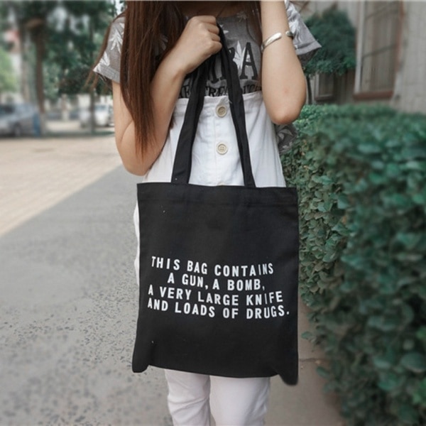 DEZE Tas Bevat Schoudertassen Pure Kleur Letters Canvas Tas Stijlvolle Shopping tassen Student Crossbody slogan mode Tas