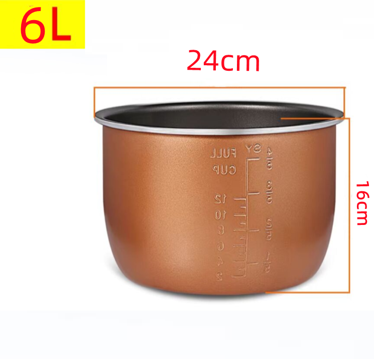 Rivestimento per fornello ad alta pressione universale addensato doppio spray cuociriso ciotola interna 2L/3L/4L/5L/6L litro rivestimento antiaderente per pentole: Colore rosa